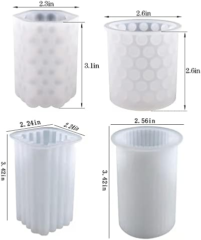 Navani Cylinder Candle Molds,Candle Molds Cylinder Light Resin Mold for Making Candles, Soaps, Flower Specimen, Insect Specimen, DIY Clay Molds