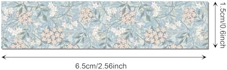 12 Rolls William Morris Washi Tape Set, 15 mm x 5 Meters Vintage Flower Decorative Masking Tape, William Morris Style Earthy Tones Botanical Patterns, for Arts DIY Craft, Scrapbook, Journal Supplies