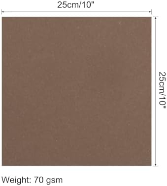 MECCANIXITY 50 Sheet Origami Paper Double Sided Brown 10x10 Inch Square Sheet for Art Craft Project, Beginners, Gifts Decor