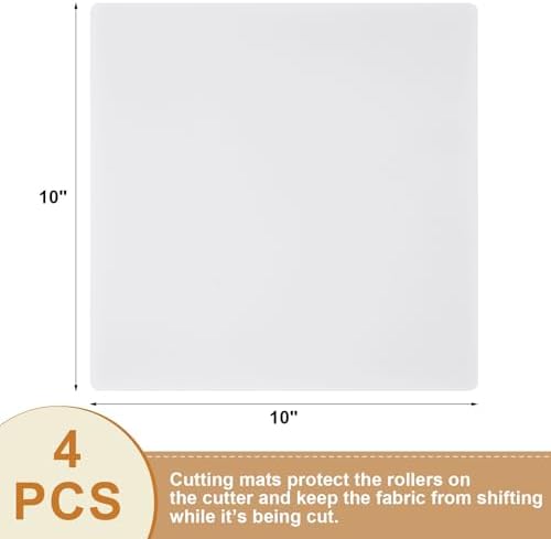 4 Pack Plastic Cutting Mats 10" x 10" Translucent Cutting Board Sewing Mat