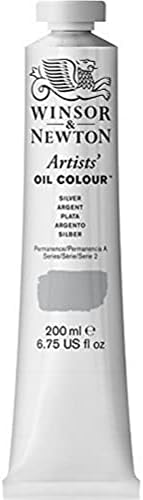 Winsor & Newton Artists' Oil Paint, 200ml Tube, Silver