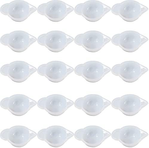 GXXMEI 20PCS Silicone Mold Cup Dispenser, Small Silicone Cups,Resin Mold Mini Measuring Cup, Color Modulation Tools for DIY Epoxy Resin Craft