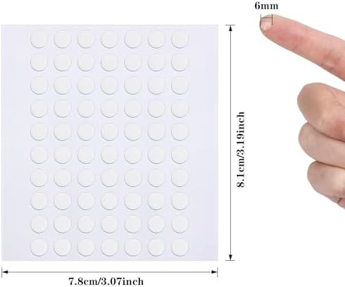 JANYUN 280 Pcs Small Sticky Dots Stickers Round Putty Clear Sticky Tack