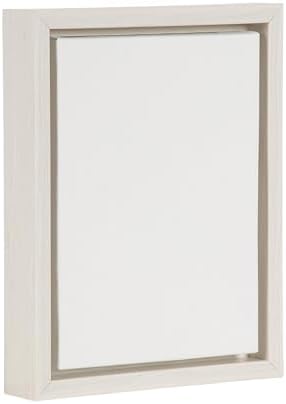 Kate and Laurel Sylvie Blank Framed Canvas Wall Art; 8x10 White; Vintage Modern Empty Canvas for Paint-Your-Own Art; Ready to Paint Premium Canvas Already Framed