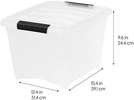 IRIS USA 6-Pack 19 Quart Storage Bins with Lids, Pearl