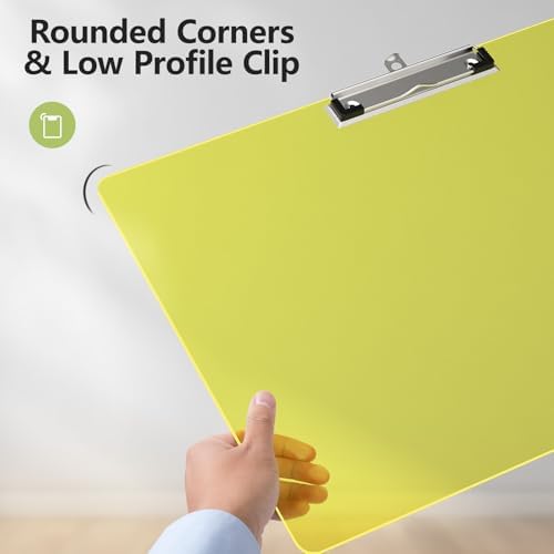 Extra Large Clipboard, 11 x 17 Yellow Plastic Drawing Board