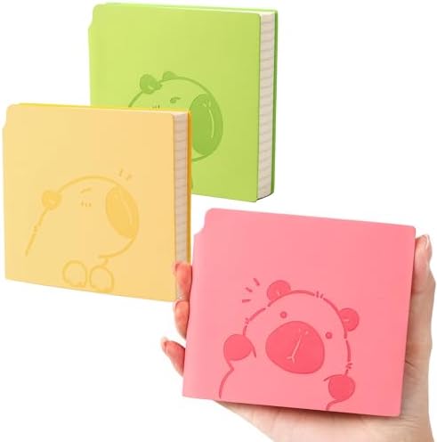 3 Pack Mini Capybara 5x5 Grid Notebooks Cartoon Pocket Quad‑ruled Journals