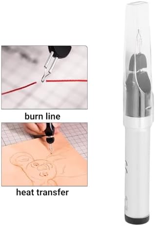 Thread Burning Tool Instant Heat Pen for Melting and Trimming Frayed Threads Sewing Beading Crafts with Safety Cap