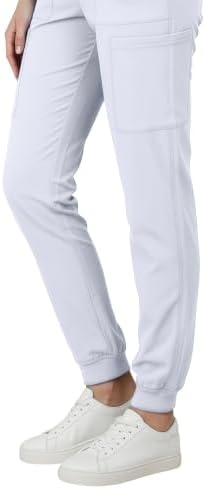 Med Couture Luma Jogger Scrub Pants for Women with Rib Knit Waistband
