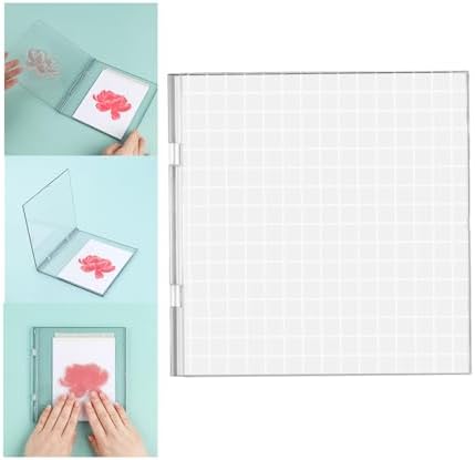 BAOFALI 6.3x6.3inch Precise Stamp Platform with Grid Lines for Accurate Craft Stamping; Easy Stamping Press; Perfect Stamp Positioning Tool Card Making Supplies Scrapbook Paper Craft Stamping Tool