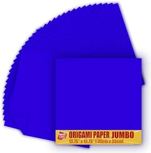 [Taro's Origami Studio] TANT Jumbo 13.75 Inch (35 cm) Double Sided Single Color (Purple) 20 Sheets (All Same Color) for Beginner to Expert (Made in Japan)