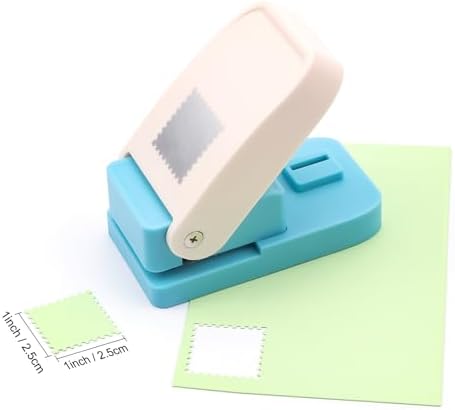Stamp Puncher, 1 inch Square Stamp Punch, Square Postage Stamps Puncher, StampCutter Hole Punch, Paper Stamps and Punches, StampShaped PaperPunch, Craft Punches for Crafting DIY Scrapbooking