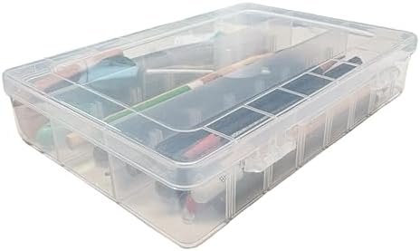 4-Pack Clear Plastic Artist's Art Supply Storage Sketching Pencil Case, Large Capacity Charcoal Pencil Organizer Box with Compartments for Sketching and Drawing Tools.