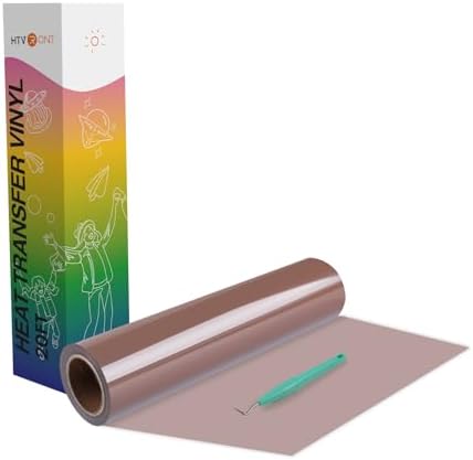 HTVRONT Heat Transfer Vinyl Mocha HTV Rolls, 12" x 20ft