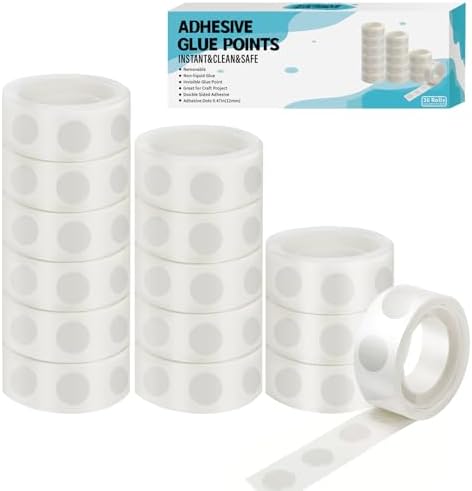 gegemaoyi 3000pcs Glue Point Clear Balloon Glue Removable Adhesive Dots Double Sided Dots of Glue Tape for Balloons Craft Glue Points Dots Sticky Dots or Wedding Decoration