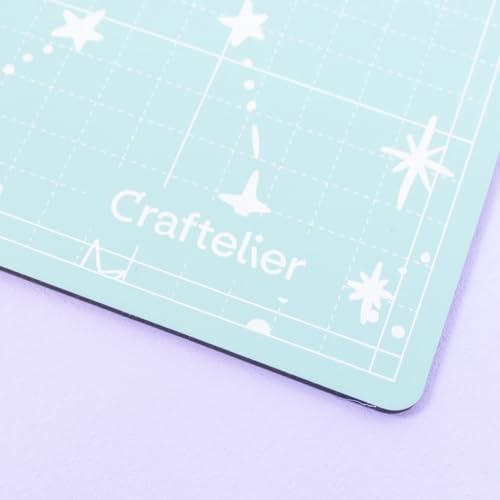 Craftelier - Self Healing Cutting Mat – 8x12 in | Durable Craft Mat for Sewing, Fabric, Model Building & Scrapbooking | Thick, Sturdy & Easy to Clean Cutting Board for Crafts (12 x 12)
