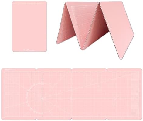 iMAT Flip Cutting Mat M Type Foldable Double-Sided Rose Pink
