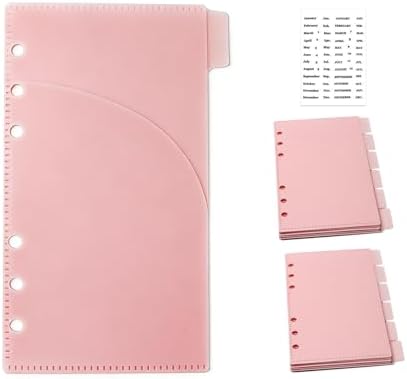 12 Pink A6 Cash Stuffing Envelopes A6 Binder Divider Pockets