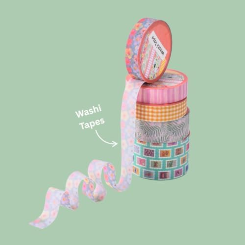 Travel Scrapbook & Junk Journal Supplies Kit – Travel Stickers, Scrapbook Paper, Washi Tape, Memo Pad, Embellishments, Glue Tape Runner & Glue Dots for Journaling & Memory Books (Travel)
