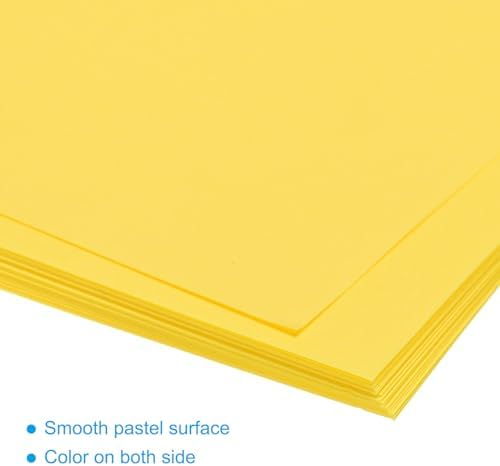MECCANIXITY 50 Sheet Origami Paper Double Sided Lemon Yellow 4x4 Inch Square Sheet for Art Craft Project, Beginners, Gifts Decor
