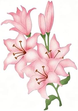 Flowers Metal Cutting Die for Scrapbooking - Cut Stencils for DIY Scrapbook Photo Album Decorative Paper Card, Card Making Supplies, Stencils & Crafting Die Cut (Pink Flower 4.3 x 4.1 in)