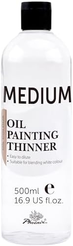 PHOENIX Oil Paint Thinner - 16.9 Fl Oz. / 500ml Bottle Oil Brush Cleaner