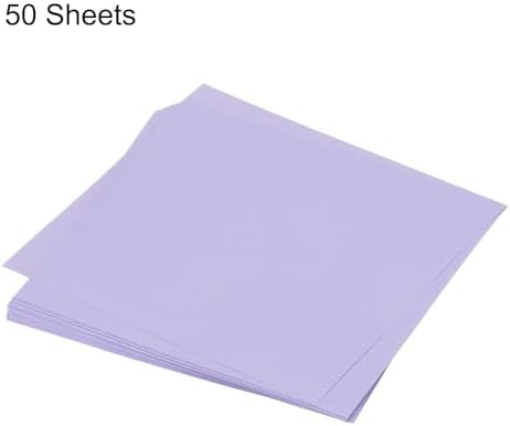 MECCANIXITY 50 Sheet Origami Paper Double Sided Light Purple 3x3 Inch Square Sheet for Art Craft Project, Beginners, Gifts Decor