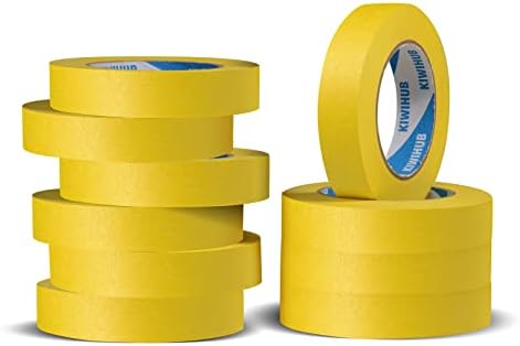 Yellow Painters Tape,1 Inch x 60 Yards x 10 Rolls (600 Yards Total)