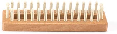 Authentic Knitting Board Knitting Reference Guide/Tool Kit, with 32 peg wood loom