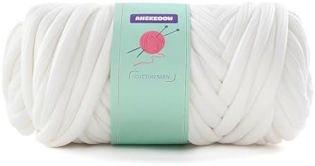 Chunky Yarn for Hand Knitting, Super Bulky Jumbo White Yarn for Crocheting