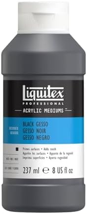 Liquitex Professional Gesso Surface Prep Medium, 237ml (8-oz), Black