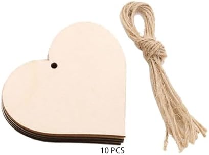 10pcshandicraft Wood Heart, Blank Wood Ornaments3.5X3in Used for Painting and Decoration DIY Technology, Hanging skrnrhrery