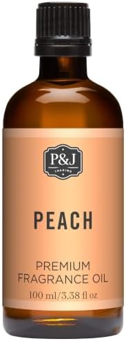 P&J Fragrance Oil | Peach Oil 100ml - Candle Scents for Candle Making, Freshie Scent, Soap Making Supplies, Diffuser Oil Scents