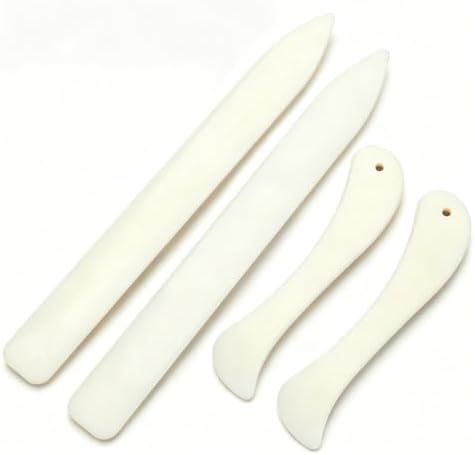 4P Premium Folder Paper Creaser Set Folding Scoring Burnishing Crafting Scrapbooking Tool for DIY Bookbinding Paper & Leather Crafts Card Making and Office Supplies