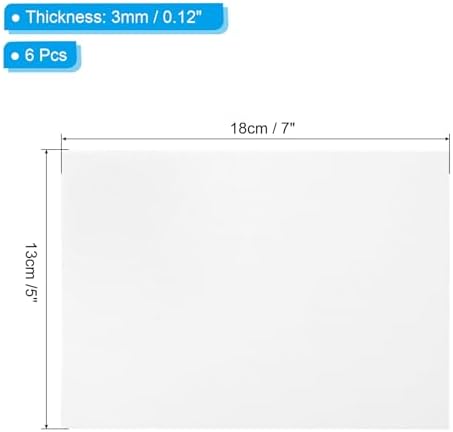 PATIKIL 5x7 Canvas Boards for Painting, 6 Pack 100% Cotton Square Triple Primed Stretched Blank Art Canvas Panel Bulk Thin for Acrylic, Oil, Tempera Paints, White