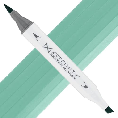 Artfinity Sketch Markers - Jade Green BG3-4, Vibrant, Professional, Dye-Based Alcohol Markers for Artists, Drawing, Travel, & More
