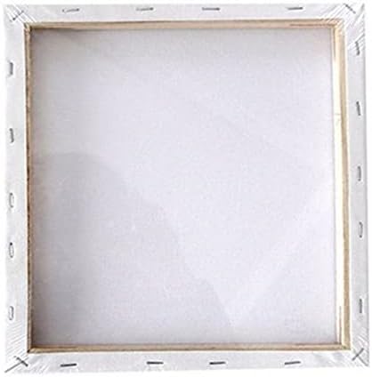 6 Pack Artist Blank Canvas, 20 x 20cm Stretched Canvas Frames Panel Board, Square Art Board for Acrylic Oil Painting