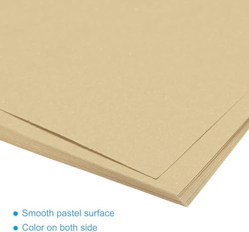 MECCANIXITY 50 Sheet Origami Paper Double Sided Khaki 10x10 Inch Square Sheet for Art Craft Project, Beginners, Gifts Decor