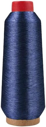 Mandala Crafts Metallic Navy Blue Embroidery Floss for Sewing, 3281 Yard Spool
