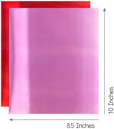 Hygloss Metallic Foil Paper - 20 Sheets Pink and Red Shiny Papers - 8.5x10 Inches - Ideal Foil Papers for Crafts - Shiny Craft Paper Sheets