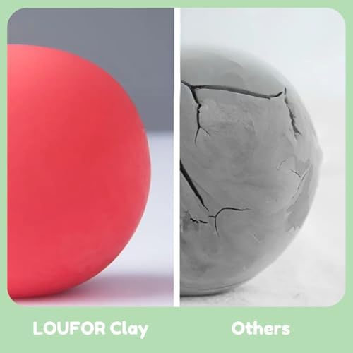 LOUFOR Air Dry Clay Kit -12 Animals Modeling Clay for Kids Arts and Crafts
