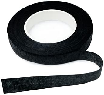 BEADNOVA Floral Tape 1/2inch Flower Tape Black Floral Tape for Bouquets Floral Arranging Stem Wrap Craft (Black, 30yards)