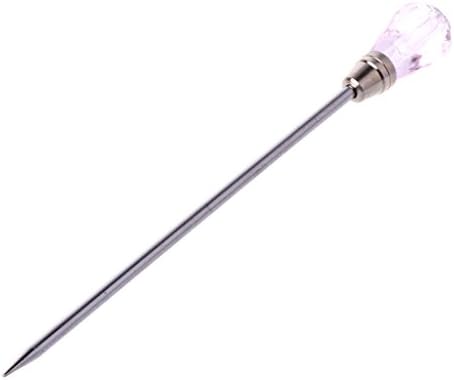3 Pcs Stirring Needle Spoon Tool Portable Muddler Poke Needle Spoon Kit for Resin Craft Silicone Mold Jewelry Making Pink, app.10cm/3.94''