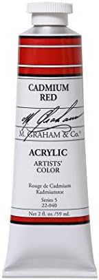 M. Graham 2-Ounce Tube Acrylic Paint, Cadmium Red