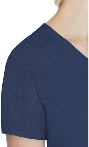 Med Couture Touch Scrub Top for Women Raglan Sleeve 6 Pockets Modern Fit