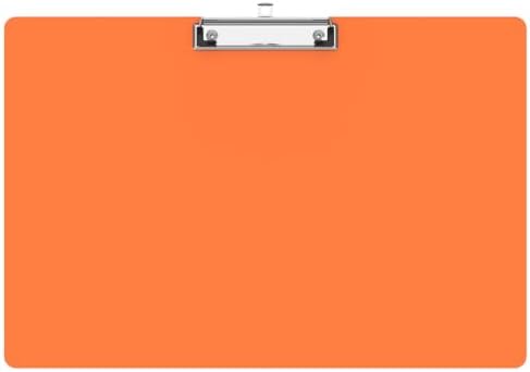 Extra Large 11x17 Clipboards, Plastic Orange Drawing Boards, Horizontal Clip Board, Landscape Layout. Suitable for Watercolor, Sketching, Painting. Art & Drafting Supply