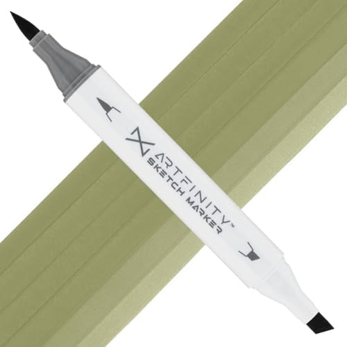 Artfinity Sketch Markers - Grayish Olive G8-5, Vibrant, Professional, Dye-Based Alcohol Markers for Artists, Drawing, Travel, & More