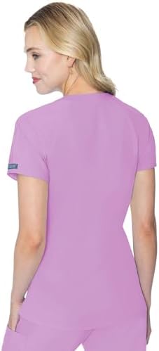 Med Couture Touch Scrub Top for Women Raglan Sleeve 6 Pockets Modern Fit