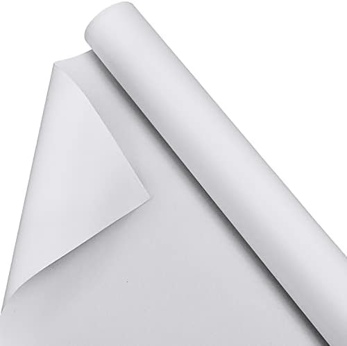 Kinlop 48 Inch X 20 Feet Double Primed Cotton Canvas Roll, White