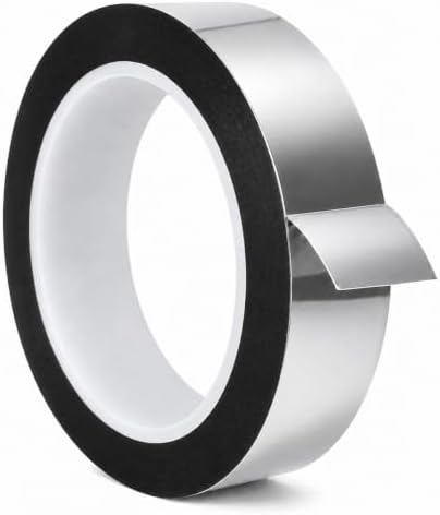 GGR Supplies MMYP-1 Silver Metalized Polyester Film Tape, 1 Inch x 72 Yds